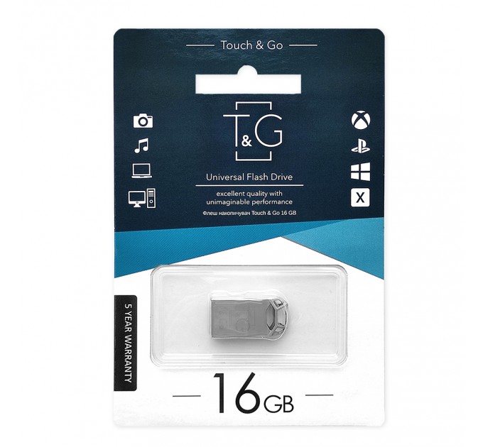 T&G Флеш-накопитель USB 16GB T&G 110 Metal Series Silver (TG110-16G)