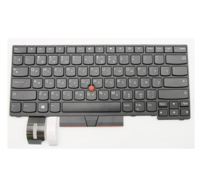 Lenovo Клавіатура ноутбука Lenovo ThinkPad E480/L480 черная с черной,трек (A46073)