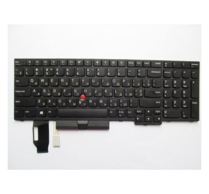 Lenovo Клавіатура ноутбука Lenovo ThinkPad E580/L580/T590 черная с черной,трек (A46072)