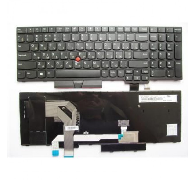 Lenovo Клавіатура ноутбука Lenovo ThinkPad T570/P51S черная с черной,трек (A46078)