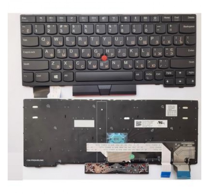 Lenovo Клавіатура ноутбука Lenovo ThinkPad X280 черная с черной,трек (A46075)