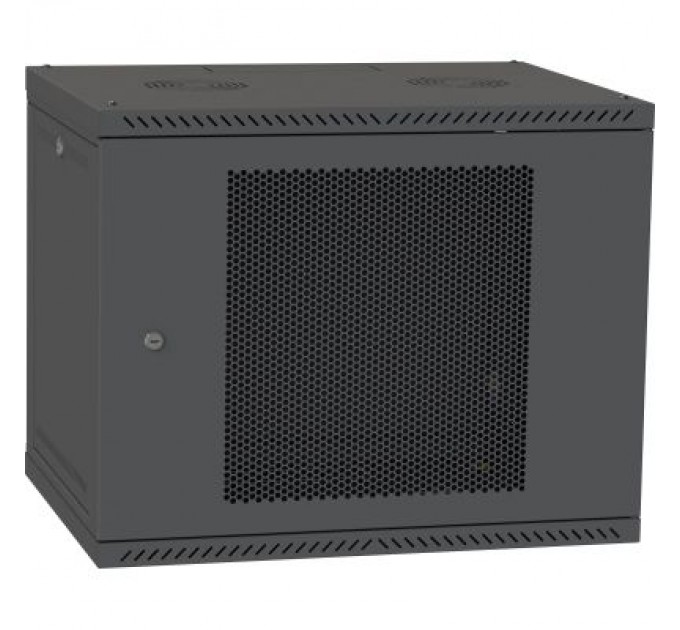Ipcom Шафа настінна Ipcom 12U 19" 600x600 RAL9005 (СН-12U-06-06-ДП-1)