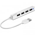 Speedlink Концентратор Speedlink SNAPPY SLIM USB Hub, 4-Port, USB 2.0, Passive, White (SL-140000-WE)