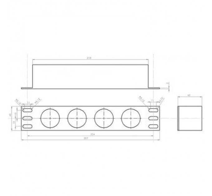 Kingda Силовий блок 10" 1U, 230V 4*schuko, 16A, 1.8м Kingda (KD-GER(16)N1004WPSBFE)