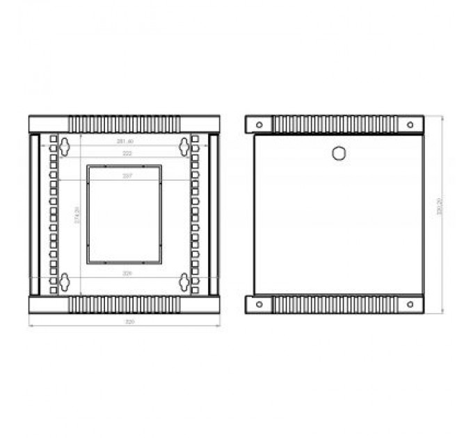 CMS Шафа настінна CMS 6U 10" 320x300x335 (UA-ШТК-6U-BK)