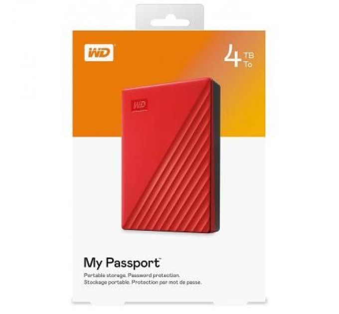 WD Зовнішній жорсткий диск 2.5" 4TB My Passport Portable WD (WDBPKJ0040BRD-WESN)
