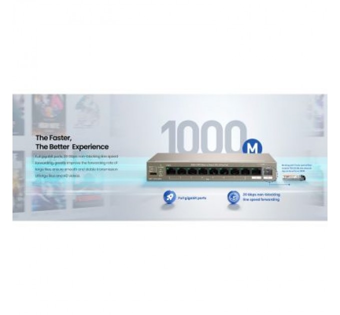 Tenda Комутатор мережевий Tenda TEG1110PF-8-102W