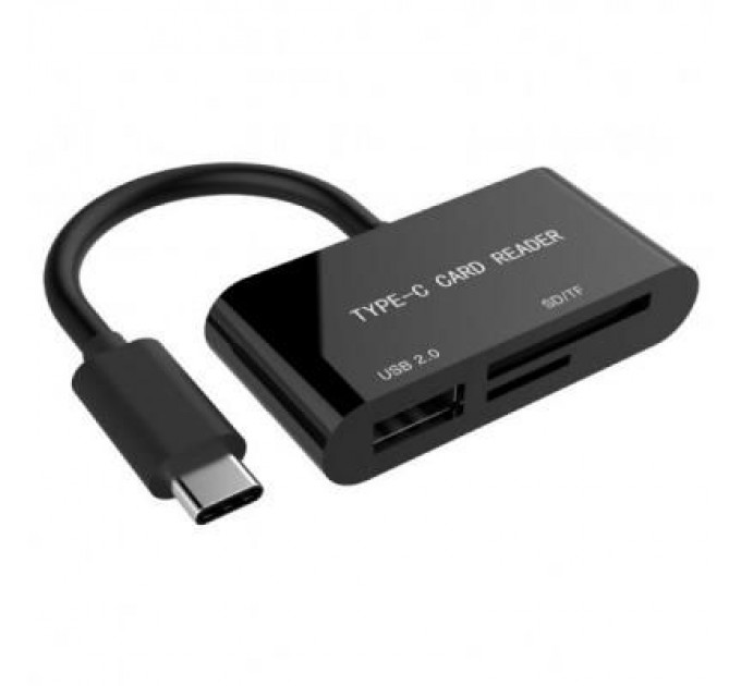 Gembird Зчитувач флеш-карт Gembird Type-C SD/TF + USB2.0 (UHB-CR3-02)