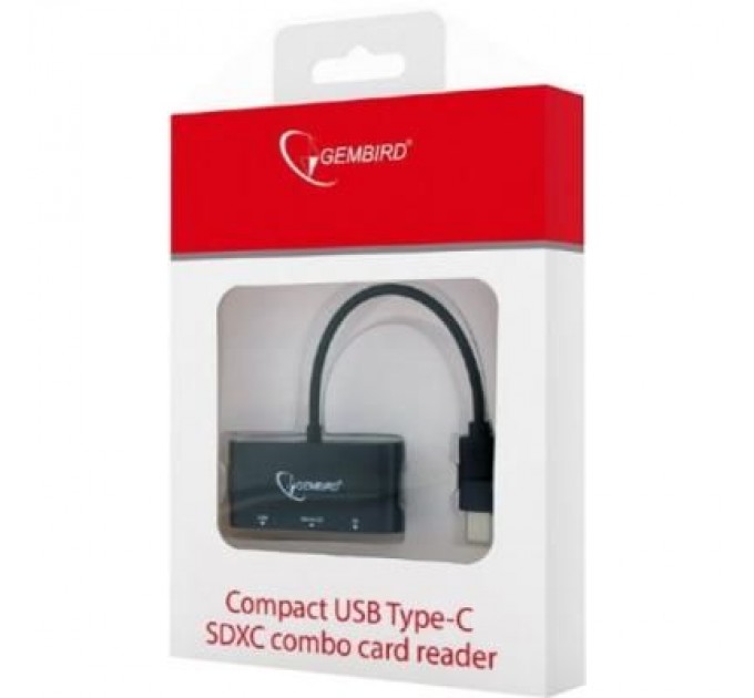 Gembird Зчитувач флеш-карт Gembird Type-C SD/TF + USB2.0 (UHB-CR3-02)