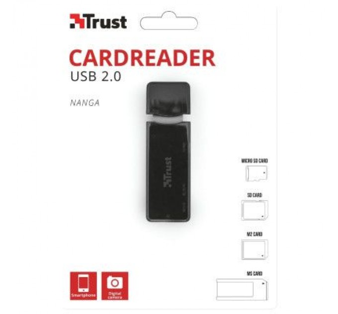 Trust Зчитувач флеш-карт Trust Nanga USB 2.0 BLACK (21934)