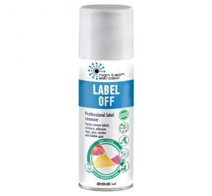 High Tech Aerosol Спрей для очищення High Tech Aerosol HTA LABEL OFF 200 ml (06031)