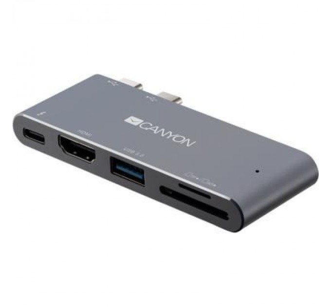 Canyon Порт-реплікатор Canyon Docking Station with 5 ports, Thunderbolt 3, Input 100-240V (CNS-TDS05DG)