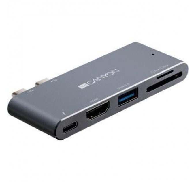 Canyon Порт-реплікатор Canyon Docking Station with 5 ports, Thunderbolt 3, Input 100-240V (CNS-TDS05DG)