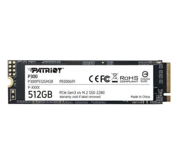 Patriot Накопичувач SSD M.2 2280 512GB Patriot (P300P512GM28)