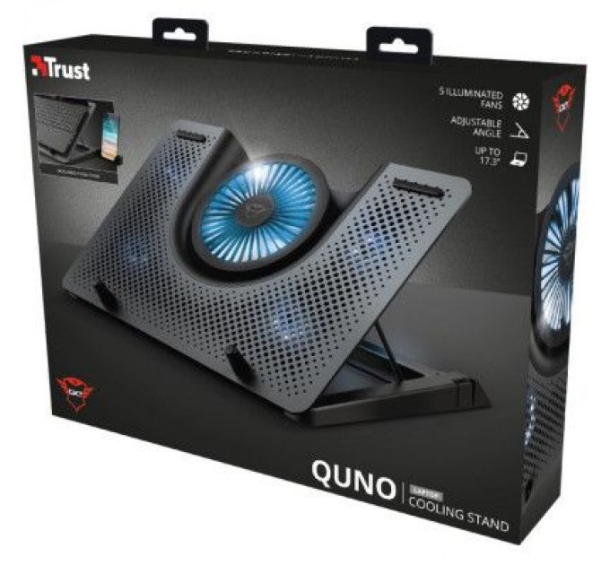 Trust Підставка до ноутбука Trust GXT 1125 Quno (17.3") Blue LED Black (23581_TRUST)