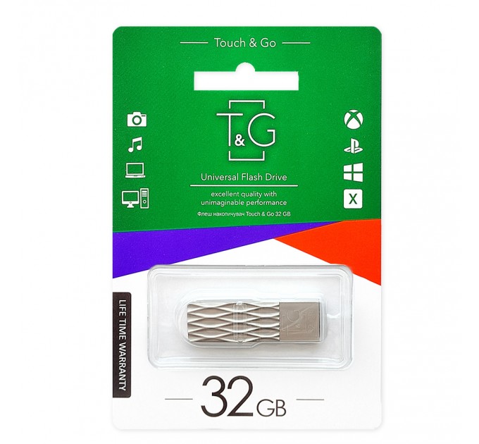T&G Флеш-накопичувач USB 32GB T&G 103 Metal Series Silver (TG103-32G)