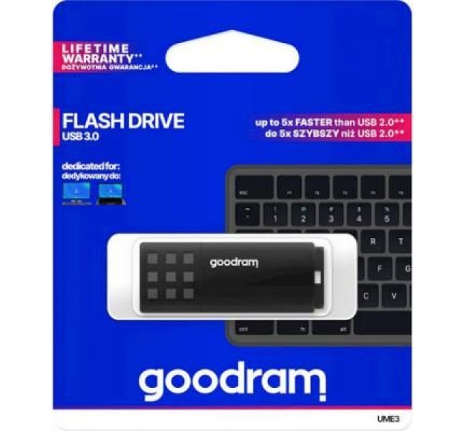 Goodram USB флеш накопичувач Goodram 128GB UME3 Black USB 3.0 (UME3-1280K0R11)