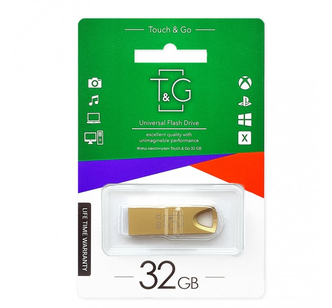T&G Флеш-накопичувач USB 32GB T&G 117 Metal Series Gold (TG117GD-32G)