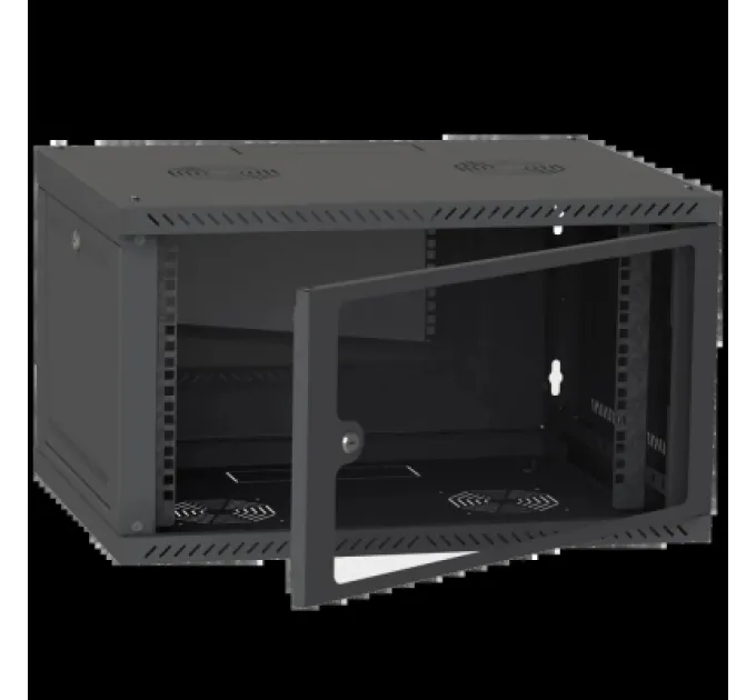 Ipcom Шафа настінна Ipcom 4U, 600*350, RAL9005 (СН-4U-060х035-ДС-9005)