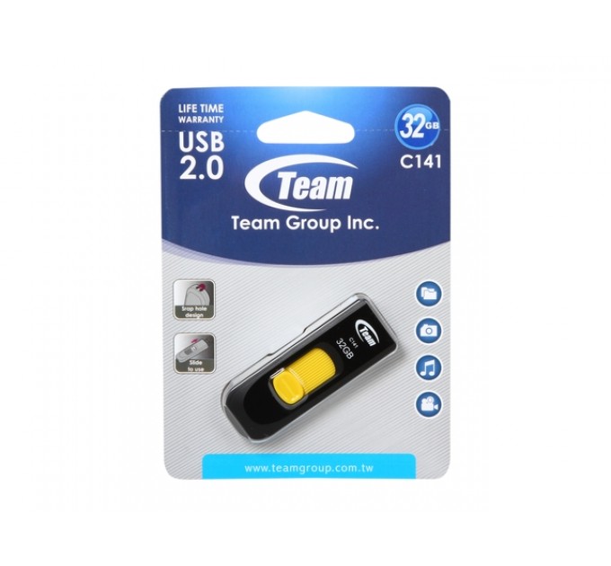 Team Флеш-накопитель USB 32GB Team C141 Yellow (TC14132GY01)