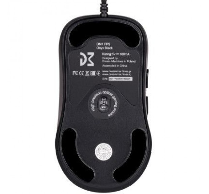 Dream Machines Мишка Dream Machines DM1 FPS USB Onyx Black (DM1FPS_BLACKGLOSSY)