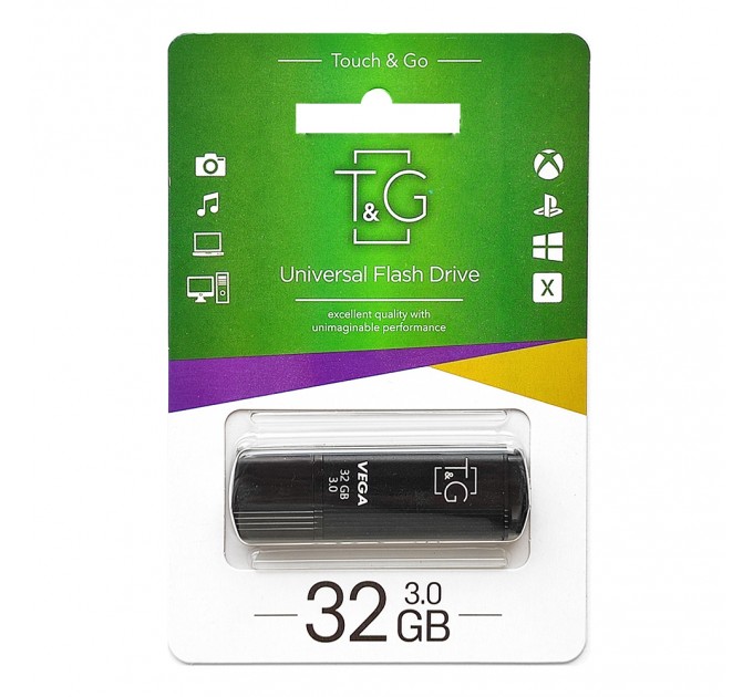 T&G Флеш-накопитель USB3.0 32GB T&G 121 Vega Series Black (TG121-32GB3BK)