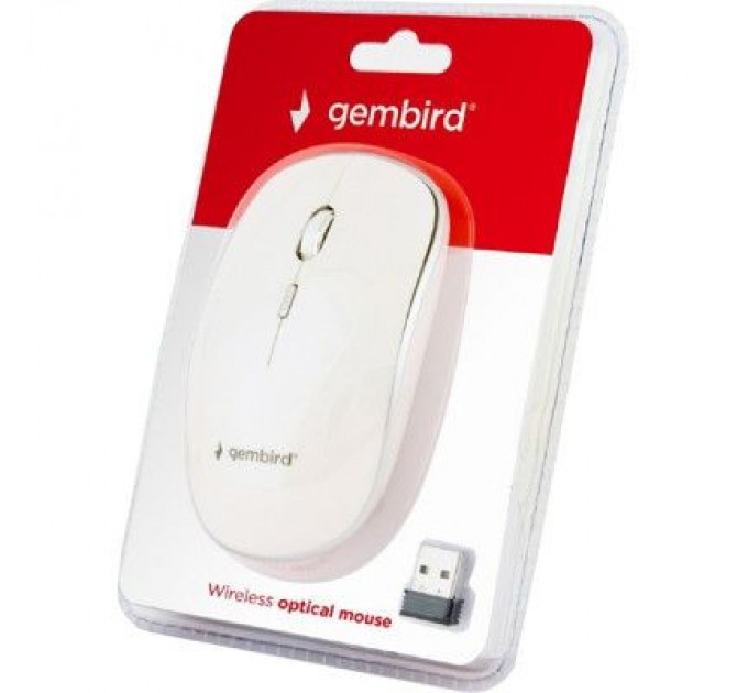 Gembird Мишка Gembird MUSW-4B-01-W White (MUSW-4B-01-W)
