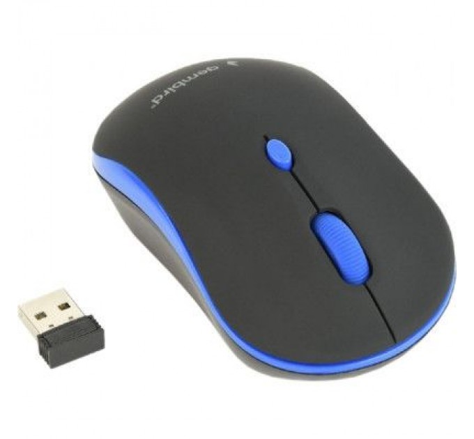 Gembird Мишка Gembird MUSW-4B-03-B Black+Blue (MUSW-4B-03-B)