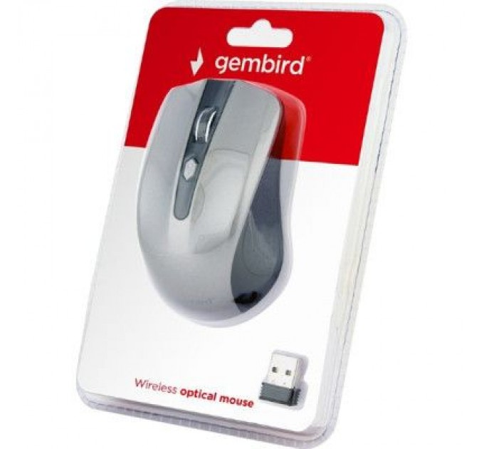 Gembird Мишка Gembird MUSW-4B-04-BG Grey+Black (MUSW-4B-04-BG)