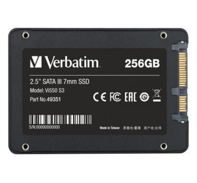 Verbatim Накопичувач SSD 2.5" 256GB Verbatim (49351)