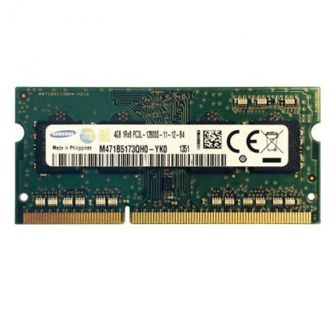 Samsung Модуль пам'яті для ноутбука SoDIMM DDR3L 4GB 1600 MHz Samsung (M471B5173QH0-YK0)