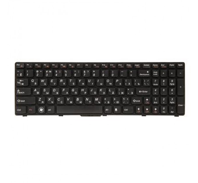 PowerPlant Клавіатура ноутбука PowerPlant Lenovo B570, B590, V570 черный, черный фрейм (KB311538)