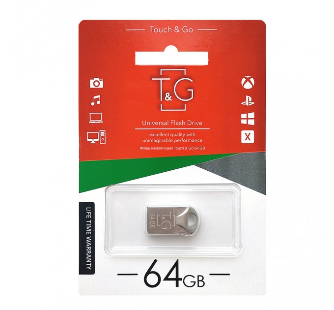 T&G Флеш-накопитель USB 64GB T&G 106 Metal Series Silver (TG106-64G)