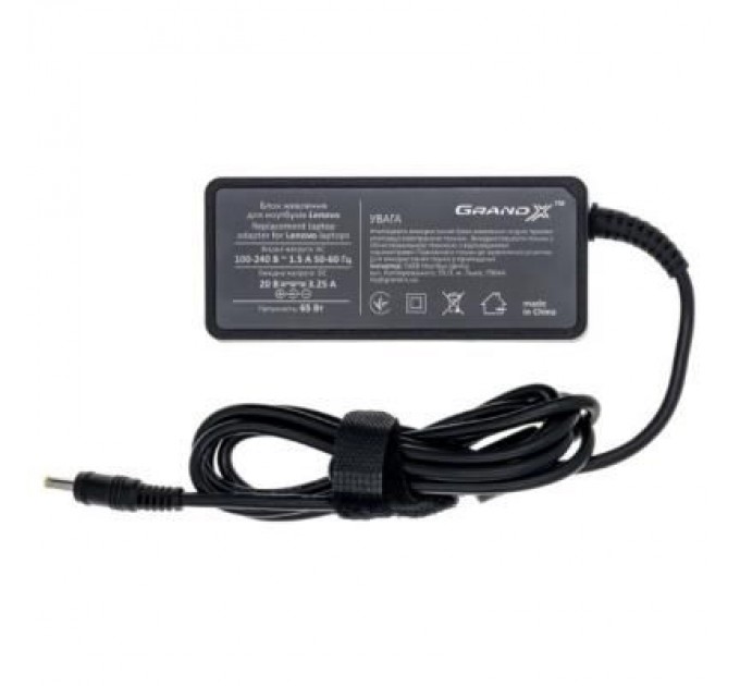 Grand-X Блок живлення до ноутбуку Grand-X Lenovo (20V 3.25A 65W) 5.5x2.5mm (ACLEL65WS)