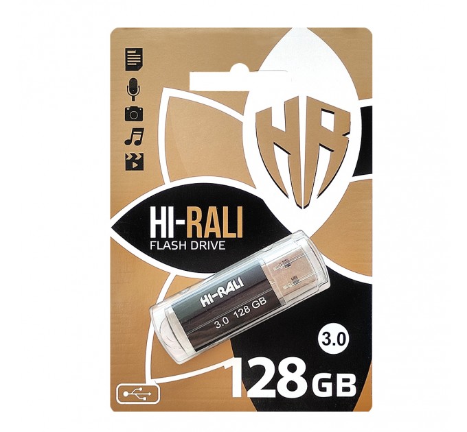 Hi-Rali Флеш-накопитель USB3.0 128GB Hi-Rali Corsair Series Black (HI-128GBCOR3BK)