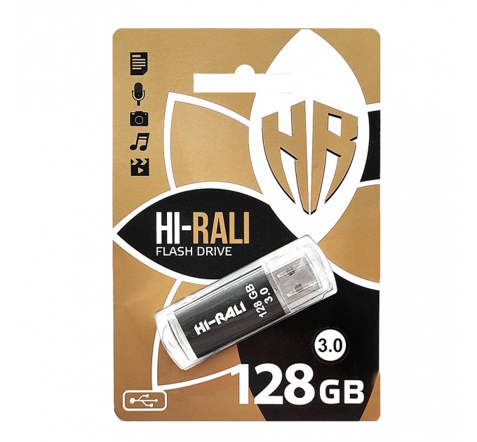 Hi-Rali Флеш-накопитель USB3.0 128GB Hi-Rali Rocket Series Black (HI-128GBVC3BK)