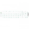 Grand-X Наклейка на клавіатуру Grand-X 60 keys transparent protection Cyrillic green (GXTPGW)