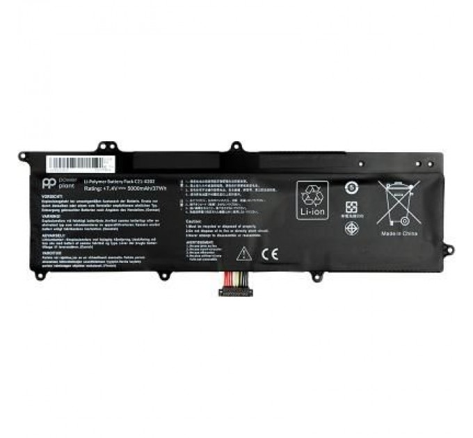 PowerPlant Акумулятор до ноутбука Asus VivoBook S200E Series (C21-X202) 7.4V 5000mAh PowerPlant (NB430888)