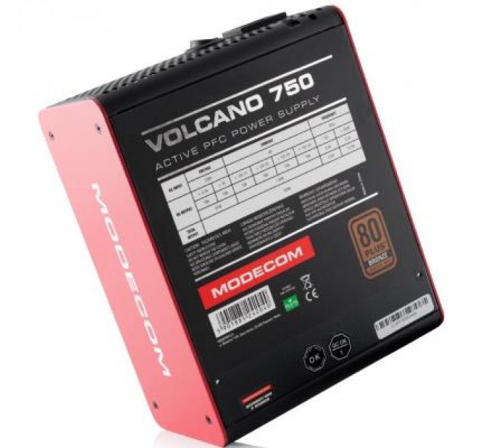 Modecom Блок живлення Modecom 750W VOLCANO (ZAS-MC85-SM-750-ATX-VOLCA)