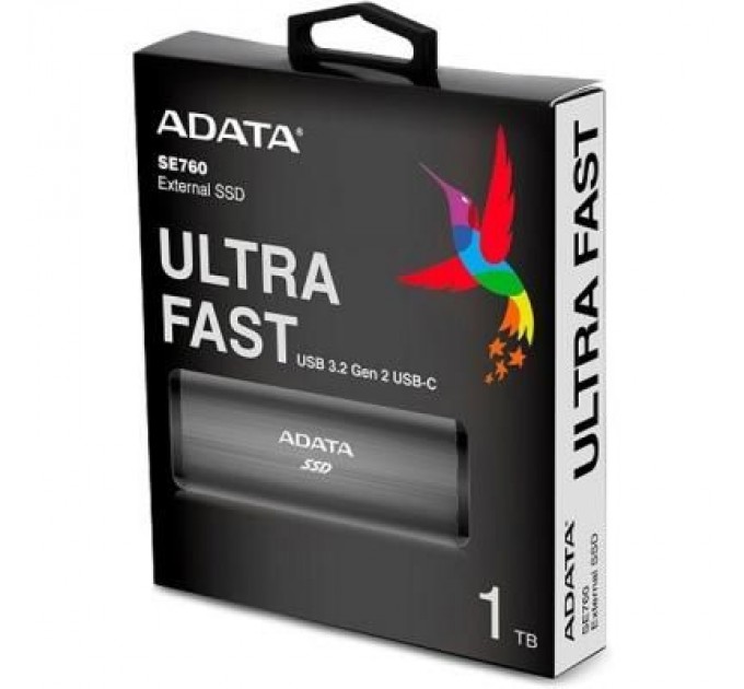 ADATA Накопичувач SSD USB 3.2 256GB ADATA (ASE760-256GU32G2-CTI)