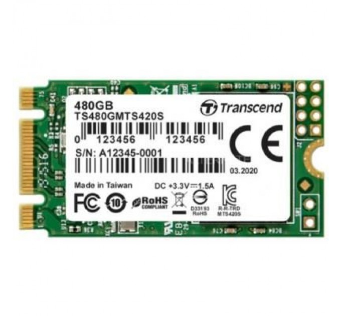 Transcend Накопичувач SSD M.2 2242 480GB Transcend (TS480GMTS420S)