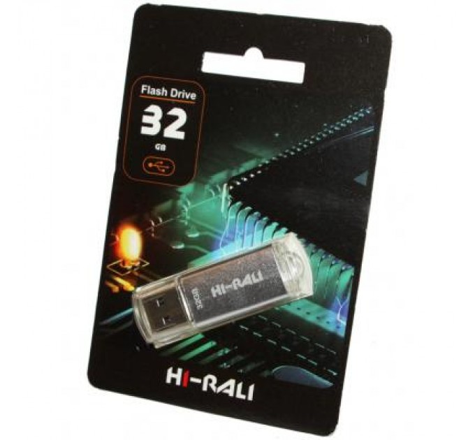 Hi-Rali USB флеш накопичувач Hi-Rali 32GB Rocket Series Silver USB 2.0 (HI-32GBVCSL)