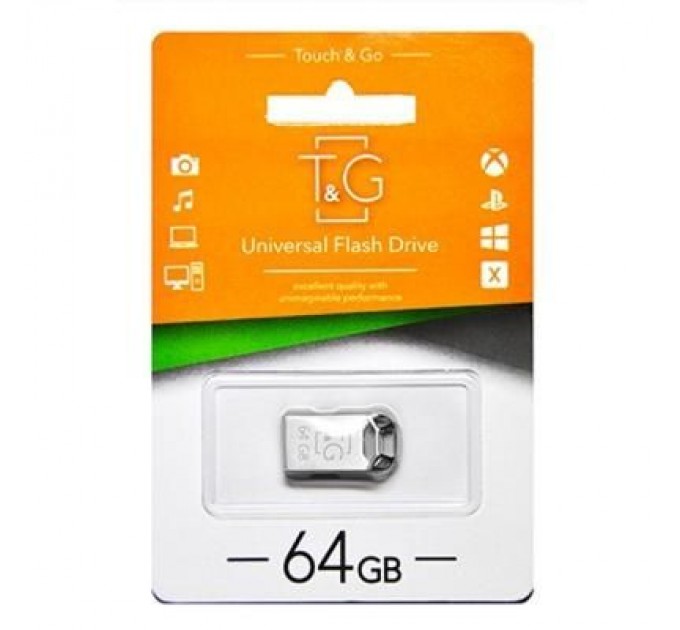 T&G USB флеш накопичувач T&G 64GB 110 Metal Series Silver USB 2.0 (TG110-64G)