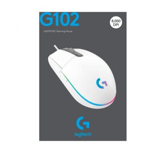 Logitech Мишка Logitech G102 Lightsync White (910-005824)