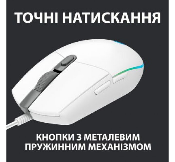 Logitech Мишка Logitech G102 Lightsync White (910-005824)