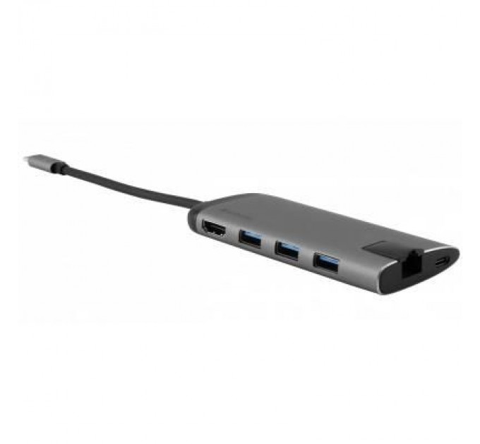 Verbatim Концентратор Verbatim USB-C to U3.1G1/U3.0/HDMI/SD/mSD/RJ45 (49142)
