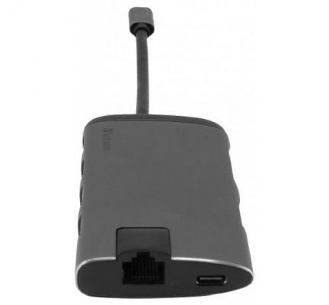 Verbatim Концентратор Verbatim USB-C to U3.1G1/U3.0/HDMI/SD/mSD/RJ45 (49142)