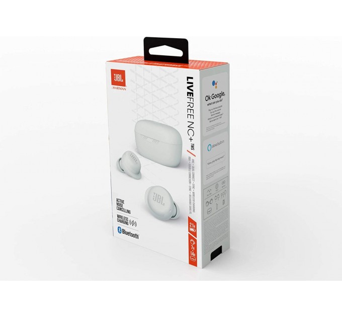 JBL Bluetooth-гарнитура JBL Live Free NC+ TWS White (JBLLIVEFRNCPTWSW_EU)
