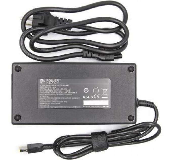 PowerPlant Блок живлення до ноутбуку PowerPlant IBM/LENOVO 220V, 20V 170W 8.5A (USB) (IB170HUSB)