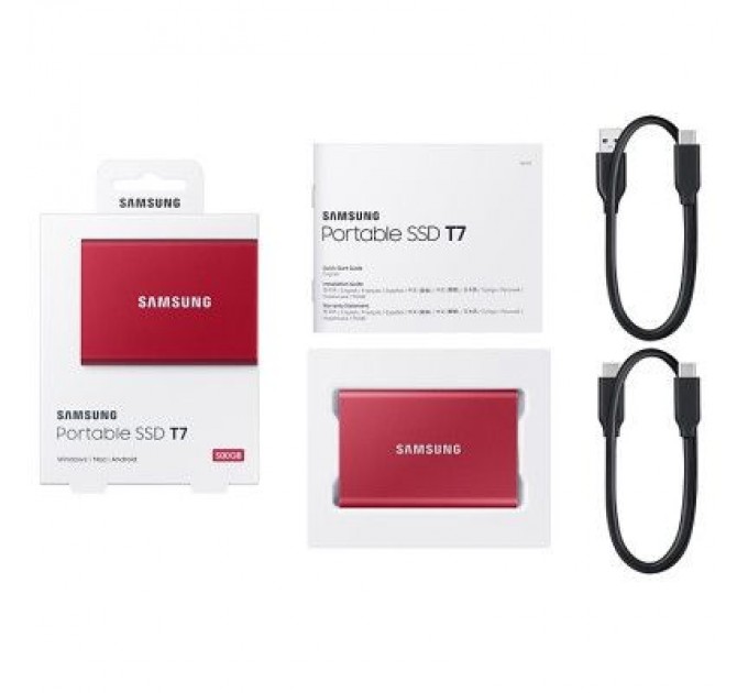 Samsung Накопичувач SSD USB 3.2 500GB T7 Samsung (MU-PC500R/WW)